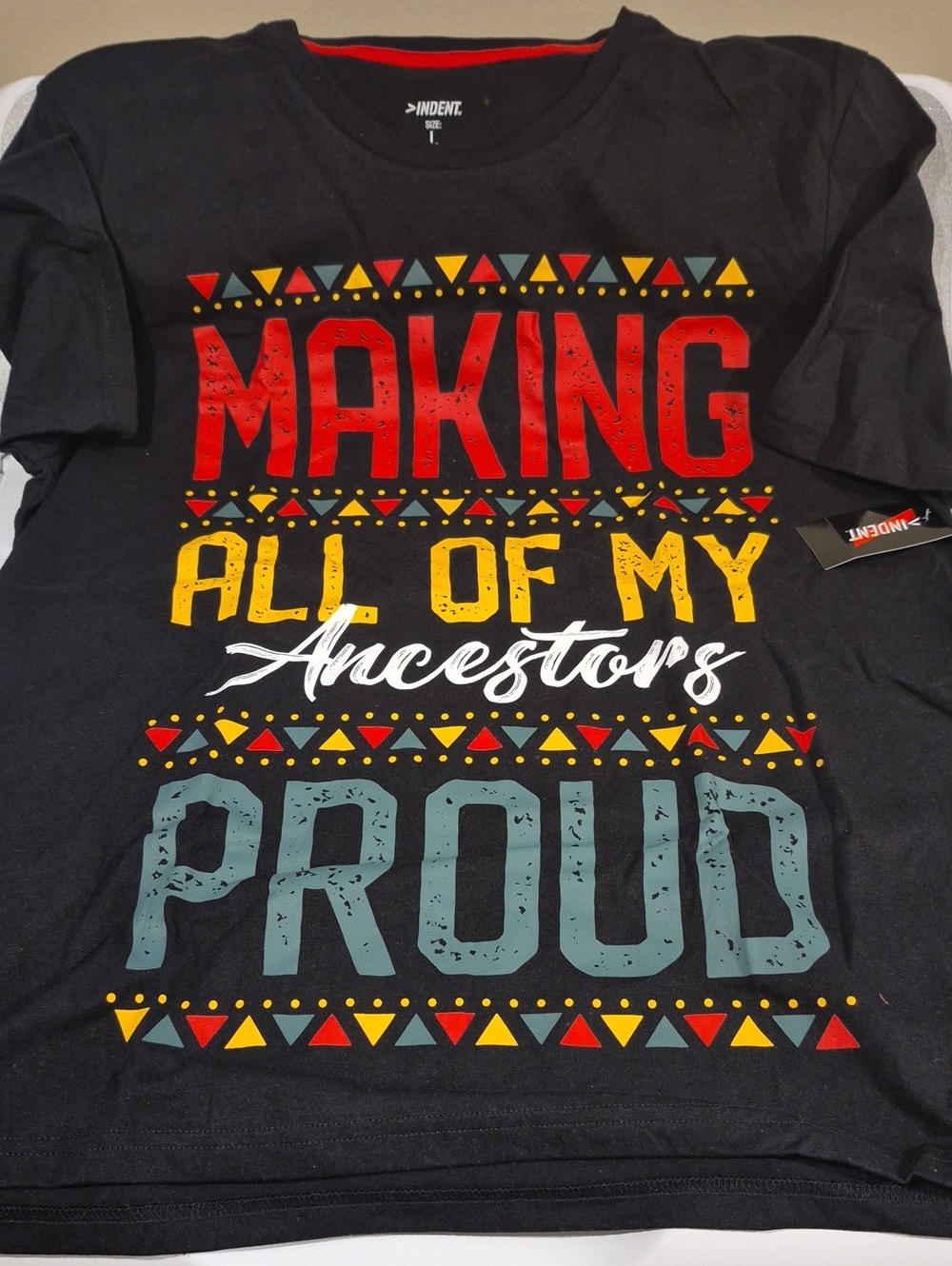 Unisex Black 'Making All of My Ancestors Proud' Graphic Tee